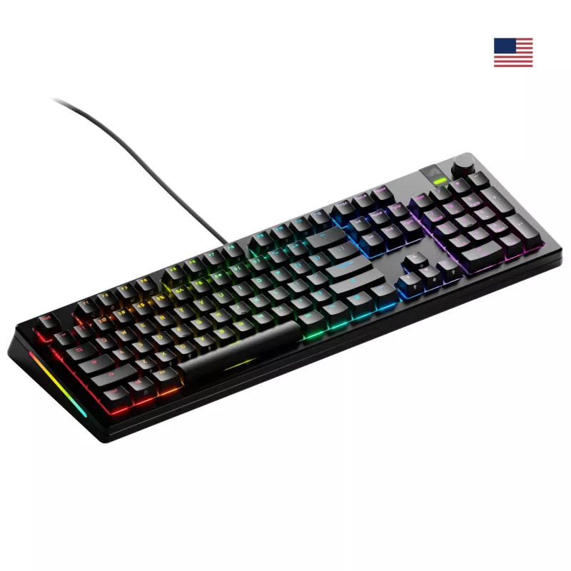 Mehaaniline mängurklaviatuur GLORIOUS GMMK 3 PRO 100% eelmonteeritud juhtmega USB Must US QWERTY RGB