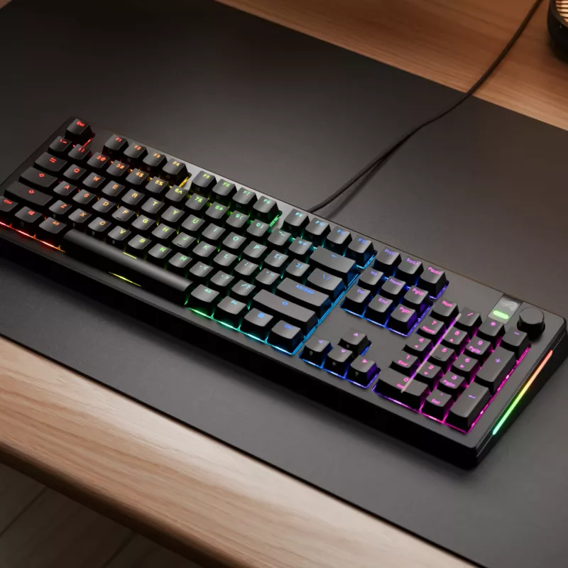 Mehaaniline mängurklaviatuur GLORIOUS GMMK 3 PRO 100% eelmonteeritud juhtmega USB Must US QWERTY RGB