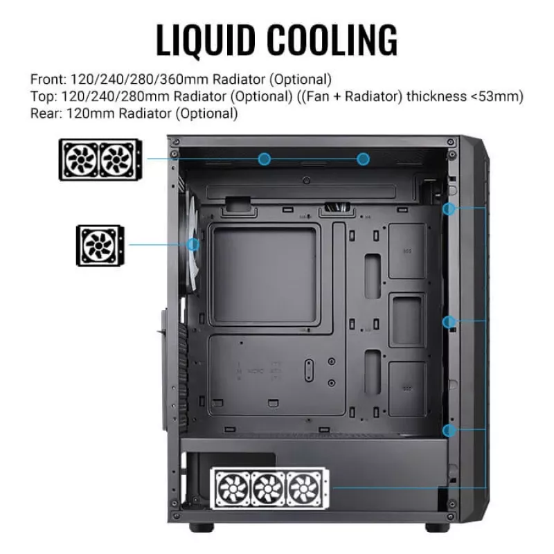 PC Case Aerocool Beam-G-BK-V1 Mini Tower Must
