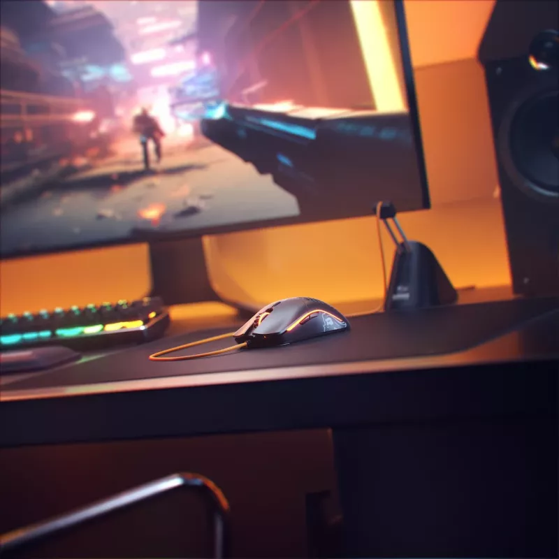 Glorious Gaming Glorious Model O- hiir tavaline (must), paremakäeline, optiline, USB Type-A, 3200 DPI, must