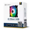 Ventilaator Silverstone Air Blazer 120R 12 cm Must Läbipaistev Hüdrauliline Laager