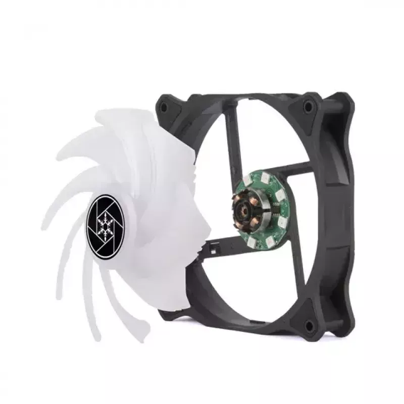 Ventilaator Silverstone Air Blazer 120R 12 cm Must Läbipaistev Hüdrauliline Laager