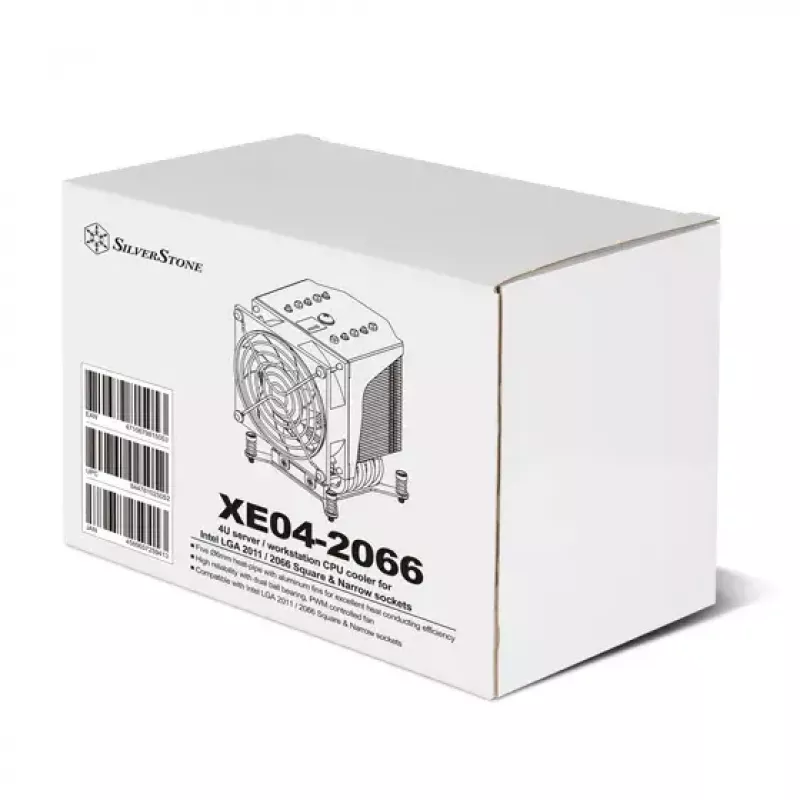 Õhkjahuti Silverstone XE04-2066 Must Silver 6.8 mmH2O Dual ball bearing