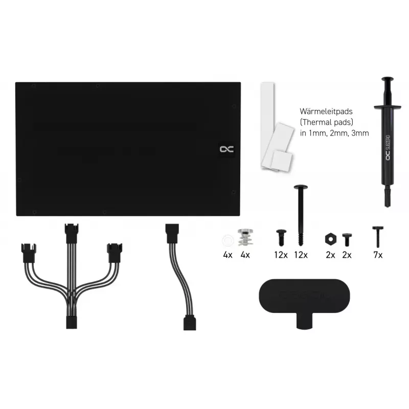 Alphacool Eiswolf 2 AIO 360 mm GPU jahuti RTX 4090 Founders Editionile tagumise plaadiga
