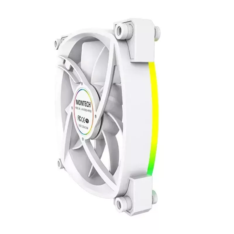 Ventilaatorimoodul Montech AX120 PWM 120mm 12V 3-pin 4-pin Valge