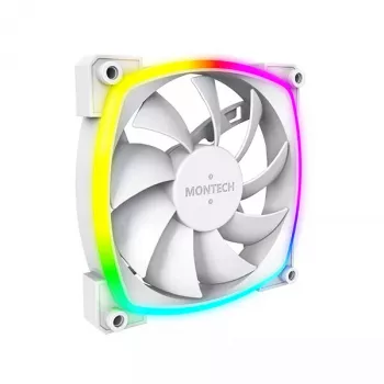 Ventilaatorimoodul Montech AX120 PWM 120mm 12V 3-pin 4-pin Valge