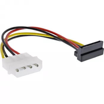 InLine SATA toiteadapteri kaabel 1x 4pin emane / 15pin SATA ülespoole nurga all 29670X