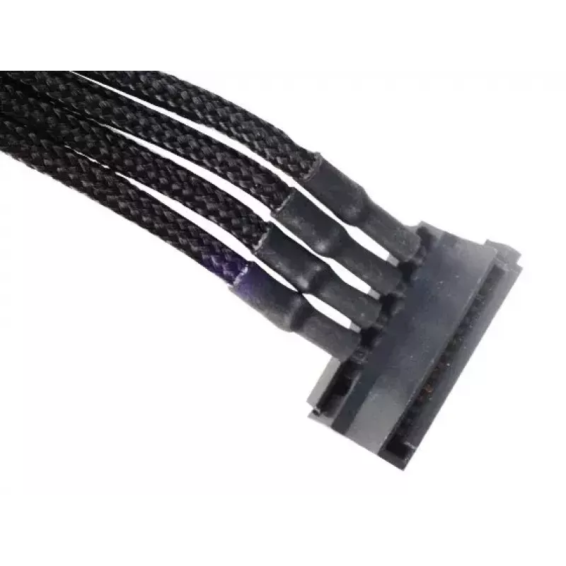 Kaabel Silverstone SST-PP07-BTSB 0,3 m Molex 4p 4xSATA-le