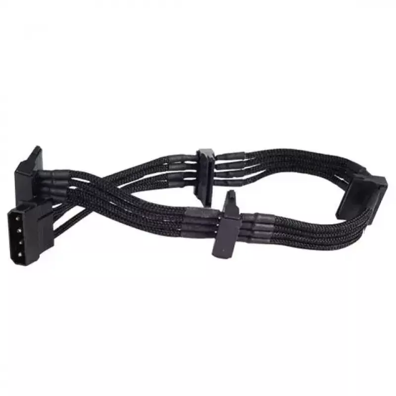 Kaabel Silverstone SST-PP07-BTSB 0,3 m Molex 4p 4xSATA-le