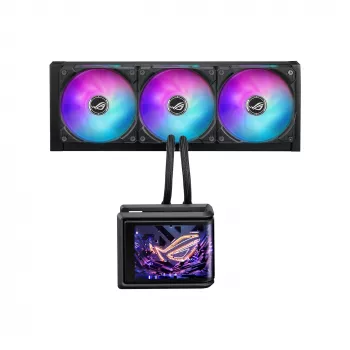 Kõik-ühes vedelikjahuti ASUS ROG Ryuo IV SLC 360 ARGB — 120 mm ventilaatorid, 360 mm radiaator, must