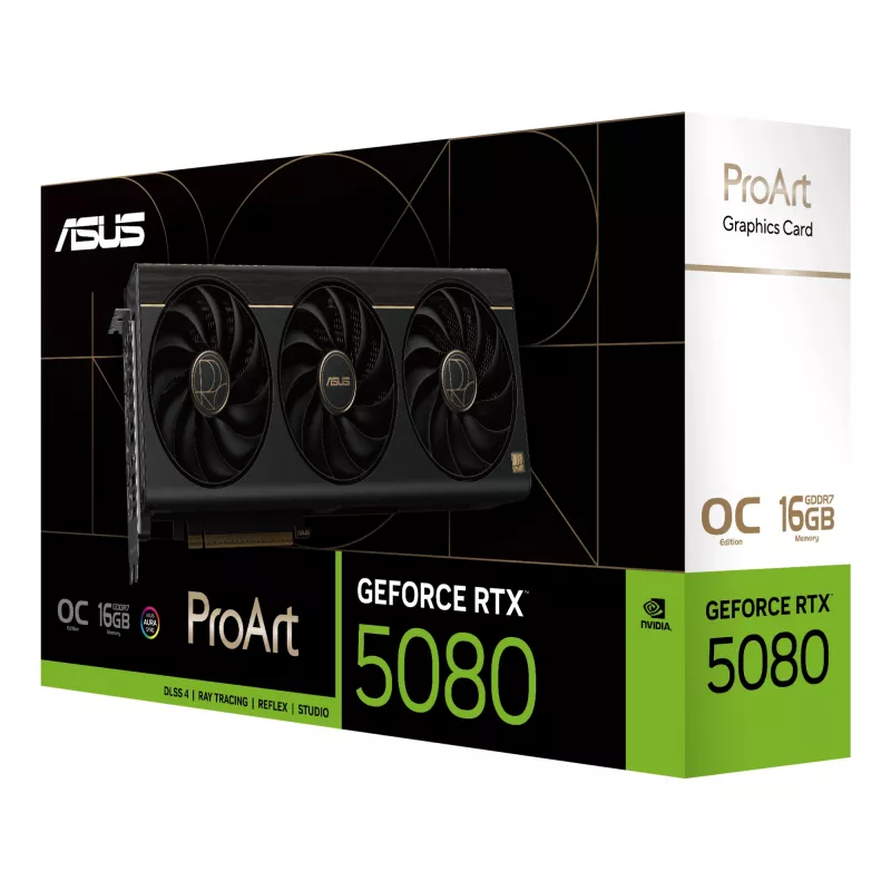 Videokaart ASUS GeForce RTX 5080 16 GB GDDR7 PCIe 5.0, 256-bit, OC, 3x ventilaatorit, 304 mm
