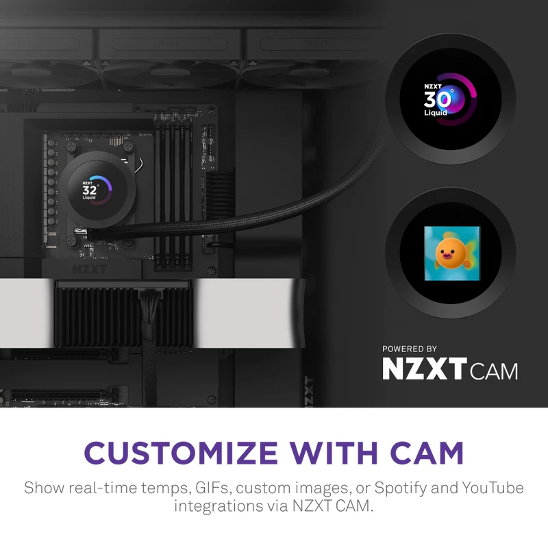 Mitu-ühes vedelikjahuti NZXT Kraken Plus 360 12 cm Must Fluid Dynamic Bearing