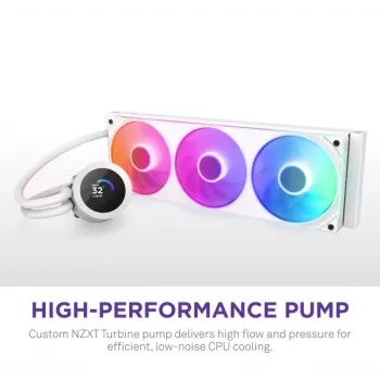 Universaalne vedelikjahuti NZXT Kraken Plus 360 RGB Valge 500-2400 RPM