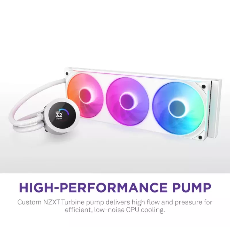 Universaalne vedelikjahuti NZXT Kraken Plus 360 RGB Valge 500-2400 RPM