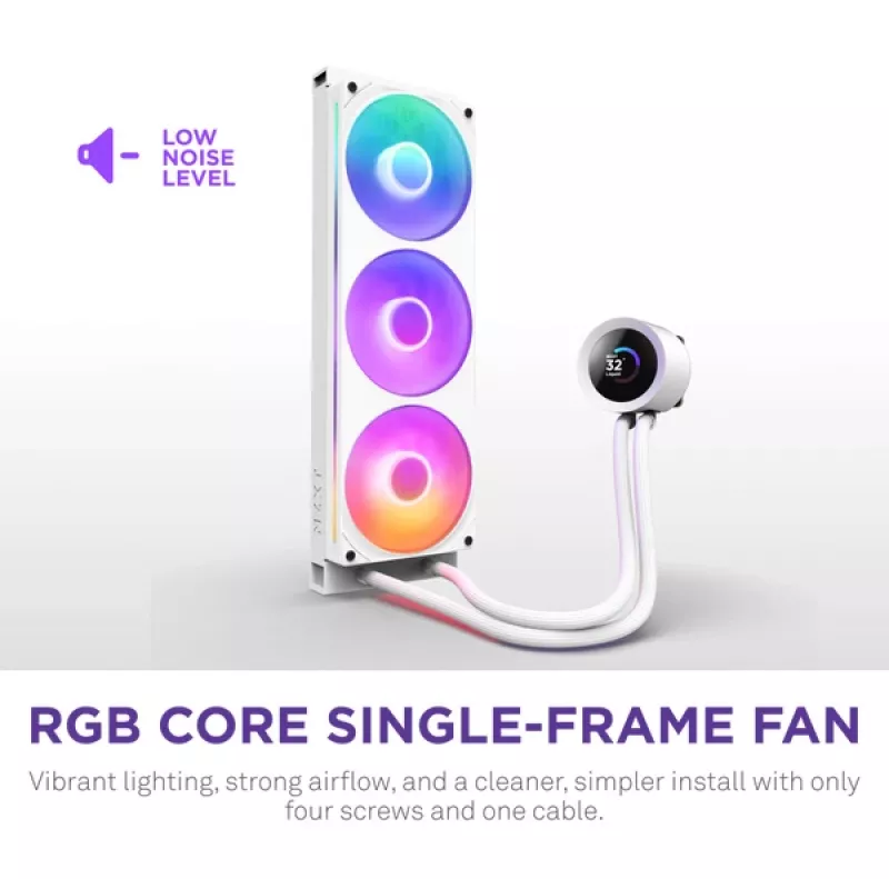 Universaalne vedelikjahuti NZXT Kraken Plus 360 RGB Valge 500-2400 RPM