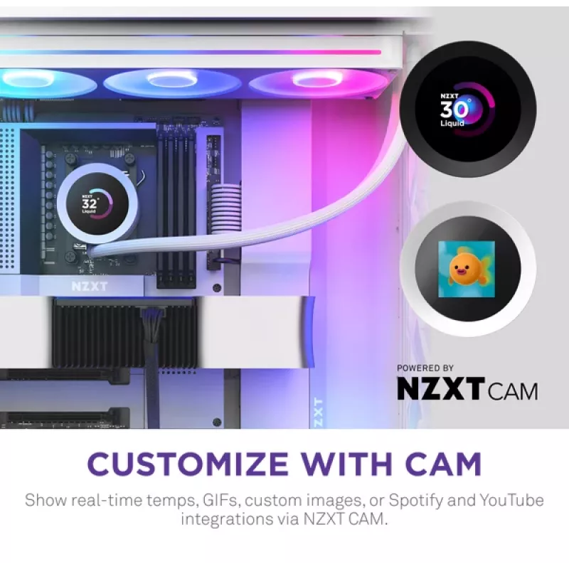 Universaalne vedelikjahuti NZXT Kraken Plus 360 RGB Valge 500-2400 RPM