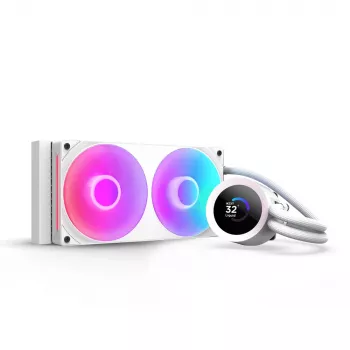 Universaalne vedelikjahutusega protsessorijahuti NZXT Kraken Plus RGB 240 – 120 mm ventilaatorid, FDB laager, valge