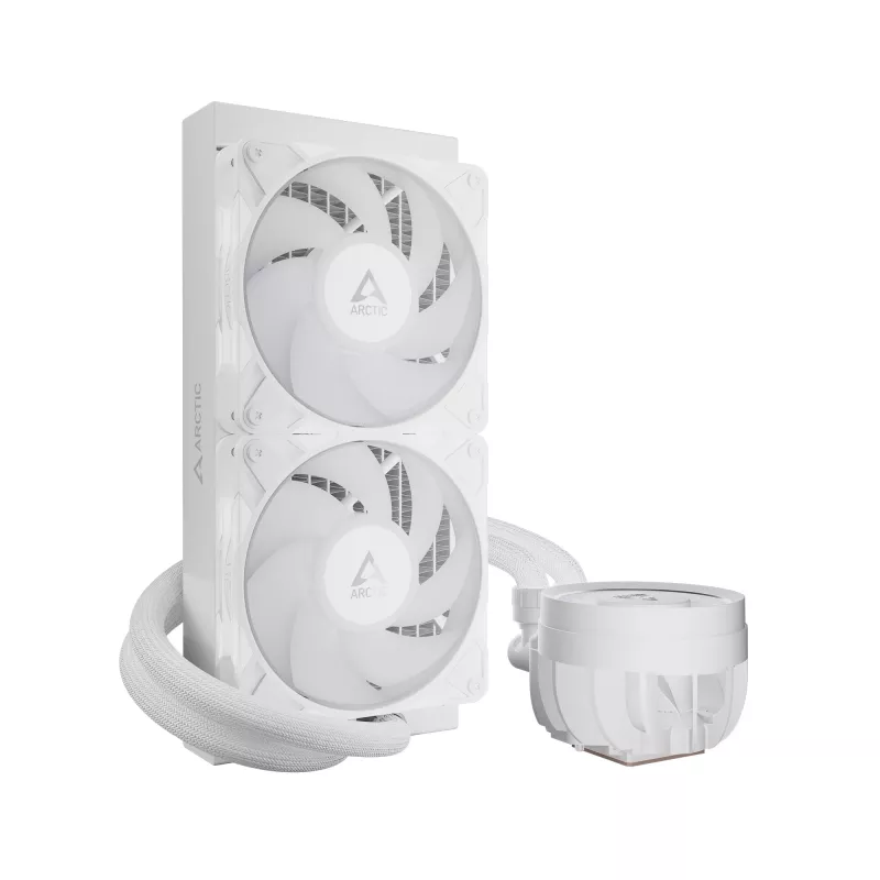 Kõik-ühes vedelik-CPU jahuti Arctic Liquid Freezer III Pro 240 A-RGB — 240 mm, 120 mm ventilaatorid, valge, LGA1700/AM4/AM5 ühilduv