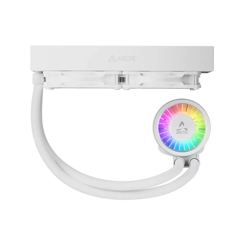 Kõik-ühes vedelik-CPU jahuti Arctic Liquid Freezer III Pro 240 A-RGB — 240 mm, 120 mm ventilaatorid, valge, LGA1700/AM4/AM5 ühilduv