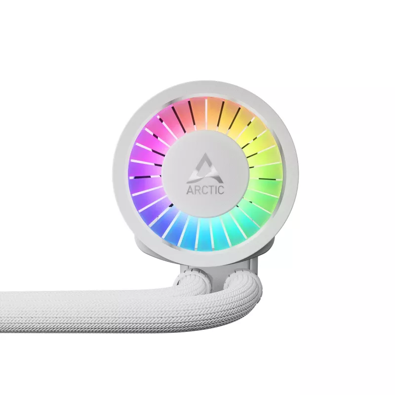 Kõik-ühes vedelik-CPU jahuti Arctic Liquid Freezer III Pro 240 A-RGB — 240 mm, 120 mm ventilaatorid, valge, LGA1700/AM4/AM5 ühilduv