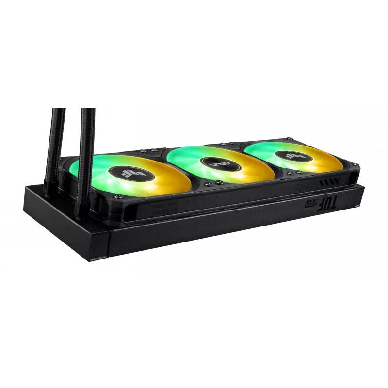 Mitmikvedelikjahutus ASUS TUF Gaming LC III 360 ARGB LCD — 360 mm radiaator, 3x 120 mm ventilaatorit, Socket AM5/AM4/LGA1700/LGA1200, Must