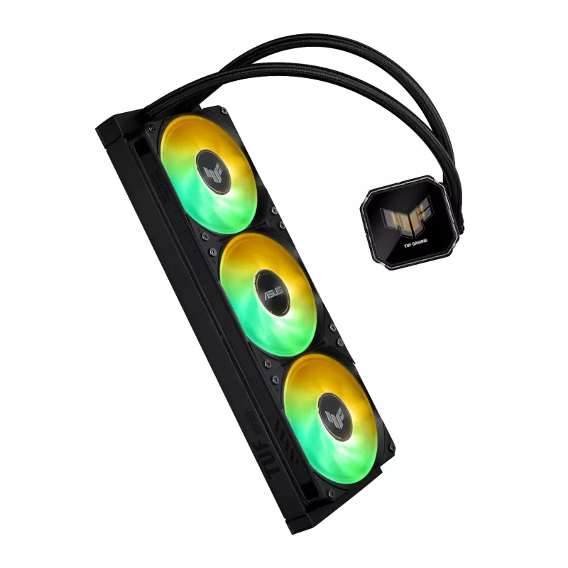 Mitmikvedelikjahutus ASUS TUF Gaming LC III 360 ARGB LCD — 360 mm radiaator, 3x 120 mm ventilaatorit, Socket AM5/AM4/LGA1700/LGA1200, Must