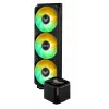 Mitmikvedelikjahutus ASUS TUF Gaming LC III 360 ARGB LCD — 360 mm radiaator, 3x 120 mm ventilaatorit, Socket AM5/AM4/LGA1700/LGA1200, Must