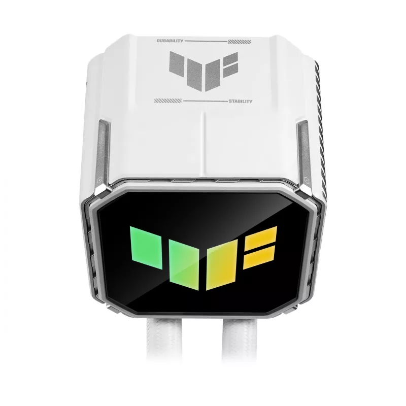 Kõik-ühes vedelikjahuti ASUS TUF Gaming LC III 360 ARGB Valge Edition — 360 mm, 120 mm ventilaatorid, LGA1700/1200, AM4/AM5 tugi