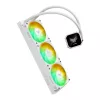 Vedelikjahutuskomplekt ASUS TUF Gaming LC III 360 ARGB LCD Valge Edition — 360 mm radiaator, 3×120 mm PWM ventilaatorit, LCD-ekraan, Valge