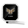 Vedelikjahutuskomplekt ASUS TUF Gaming LC III 360 ARGB LCD Valge Edition — 360 mm radiaator, 3×120 mm PWM ventilaatorit, LCD-ekraan, Valge