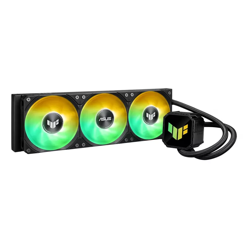 Vedelikjahutuse komplekt ASUS TUF GAMING LC III 360 ARGB — 120 mm ventilaatorid, toetab AM4/LGA1200/LGA1700/AM5, Must