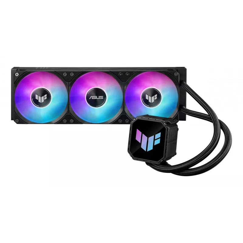 Vedelikjahutuse komplekt ASUS TUF GAMING LC III 360 ARGB — 120 mm ventilaatorid, toetab AM4/LGA1200/LGA1700/AM5, Must