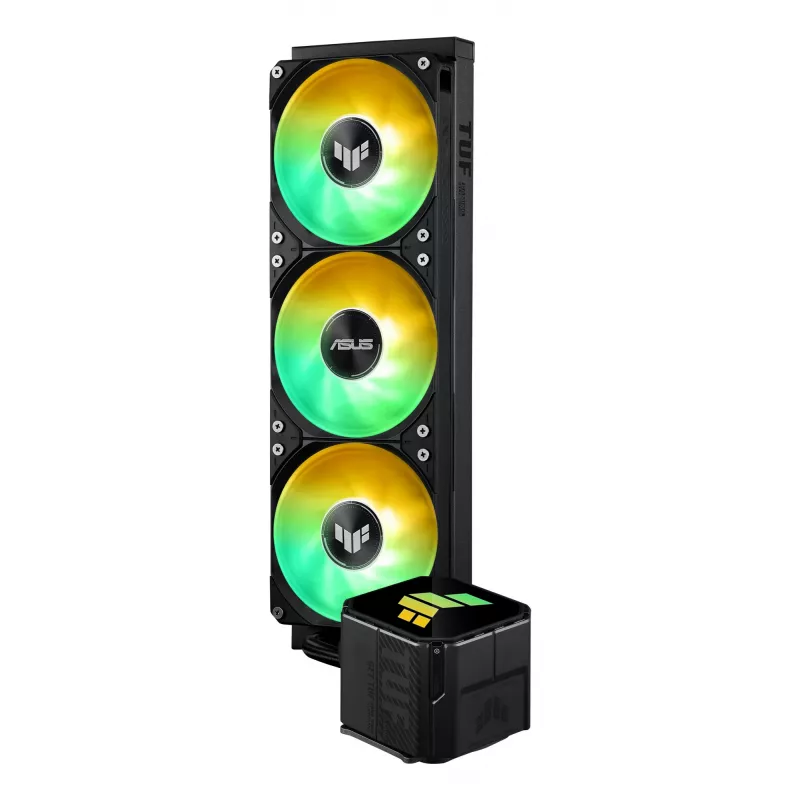 Vedelikjahutuse komplekt ASUS TUF GAMING LC III 360 ARGB — 120 mm ventilaatorid, toetab AM4/LGA1200/LGA1700/AM5, Must