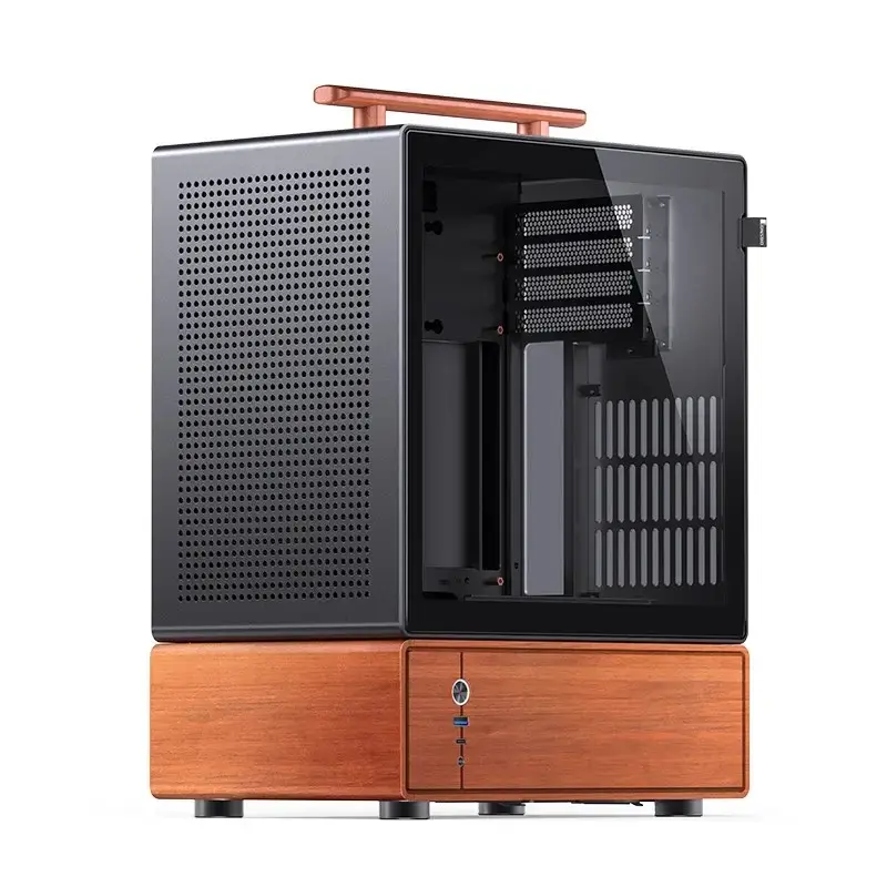 PC-korpus Jonsbo T7 Midi-Tower mATX karastatud klaas must