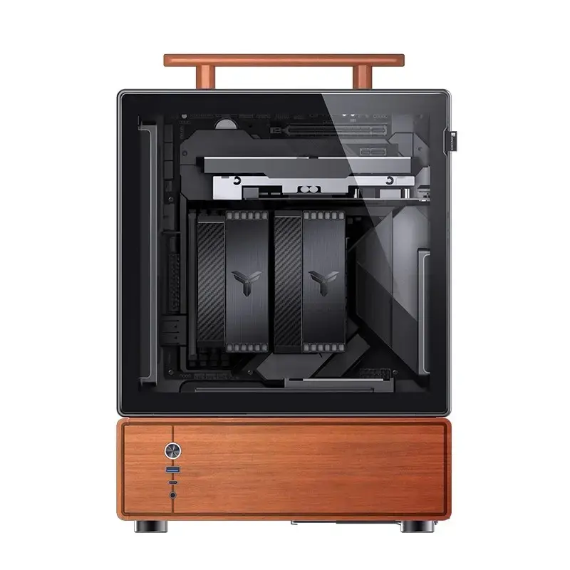 PC-korpus Jonsbo T7 Midi-Tower mATX karastatud klaas must