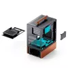 PC-korpus Jonsbo T7 Midi-Tower mATX karastatud klaas must