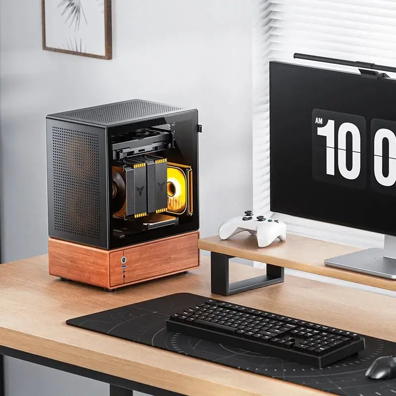 PC-korpus Jonsbo T7 Midi-Tower mATX karastatud klaas must