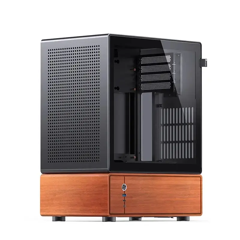 PC-korpus Jonsbo T7 Midi-Tower mATX karastatud klaas must
