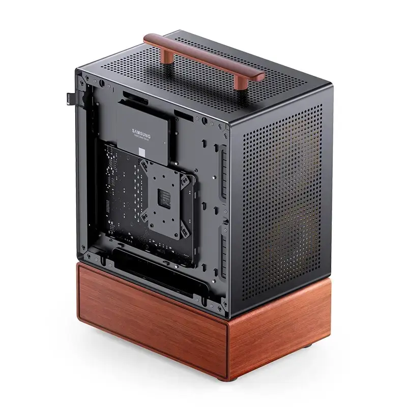 PC-korpus Jonsbo T7 Midi-Tower mATX karastatud klaas must