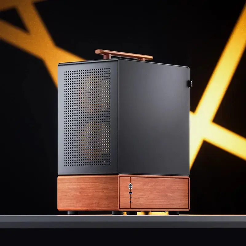 PC-korpus Jonsbo T7 Midi-Tower mATX karastatud klaas must