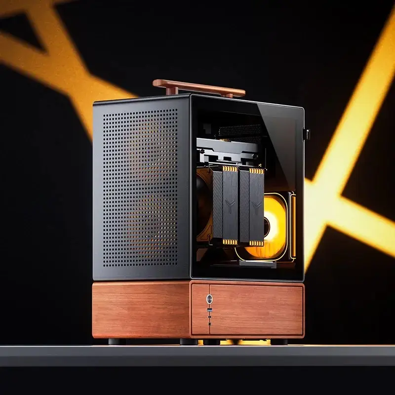 PC-korpus Jonsbo T7 Midi-Tower mATX karastatud klaas must
