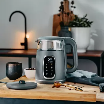 Elektriline veekeetja Adler AD 1305 G — 1,7 L, 2200 W, reguleeritav termostaat, LED-ekraan, hall