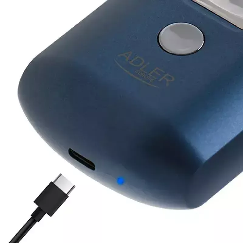 Pöörlev pardel Adler AD 2937, 2 pöörlevat pead, taaslaetav liitiumioon 250 mAh, pestav, juhtmevaba, sinine