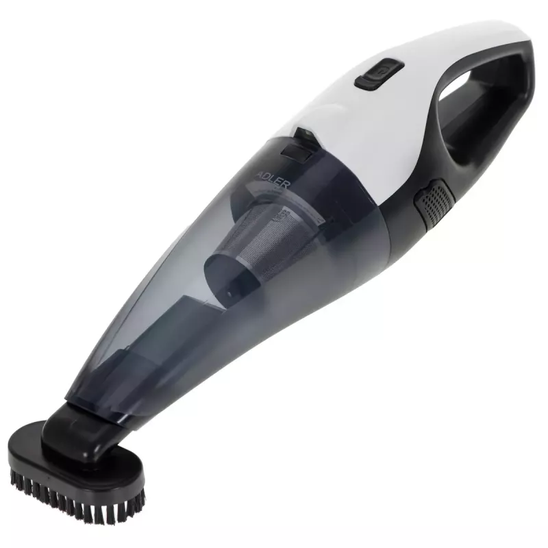 Autotolmuimeja Adler AD 7059 — 12 V, 5500 Pa imemisvõimsus, 3600 mAh aku, 0,45 L tolmukotita, pestav filter, 5 m juhe, 610 g