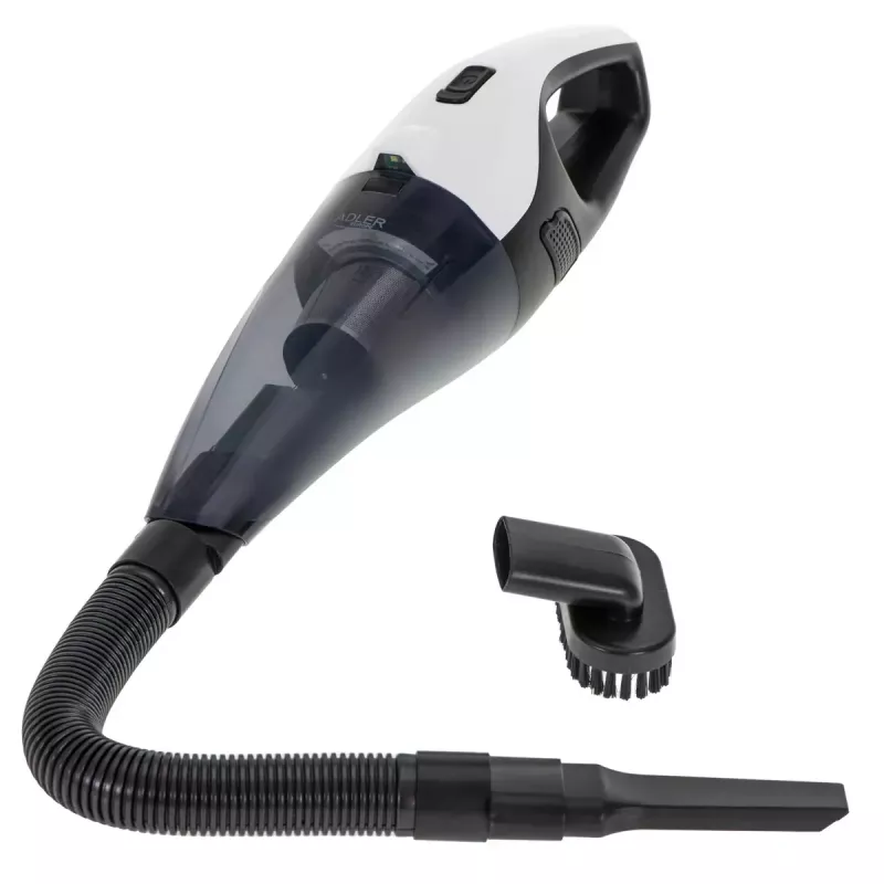 Autotolmuimeja Adler AD 7059 — 12 V, 5500 Pa imemisvõimsus, 3600 mAh aku, 0,45 L tolmukotita, pestav filter, 5 m juhe, 610 g