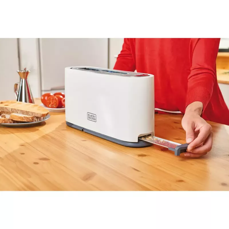 Röster Must & Decker BXTO1001E 1-viiluline 1000 W Valge, 7 pruunistusastet, pikk pilu