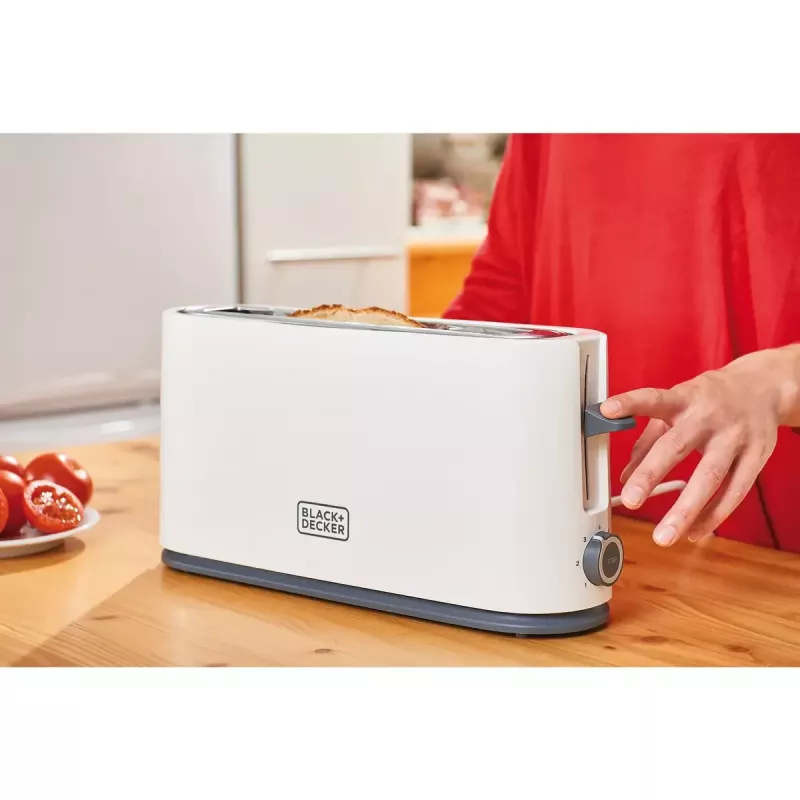 Röster Must & Decker BXTO1001E 1-viiluline 1000 W Valge, 7 pruunistusastet, pikk pilu