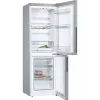 Bosch Serie 4 KGV33VLEA külmik-sügavkülmik — Eraldiseisev roostevaba teras, 289 L kogumaht (195 L külmik / 94 L sügavkülmik), E klass, 176 cm