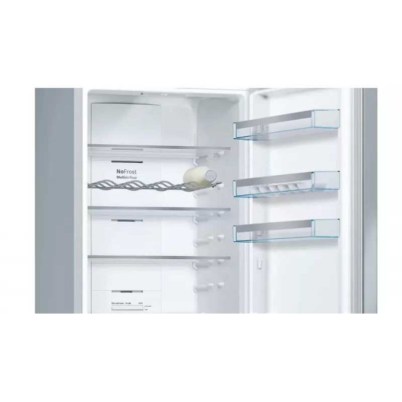 Bosch Serie 4 KGN397IEQ külmik-sügavkülmik Eraldiseisev 368 L Roostevaba teras