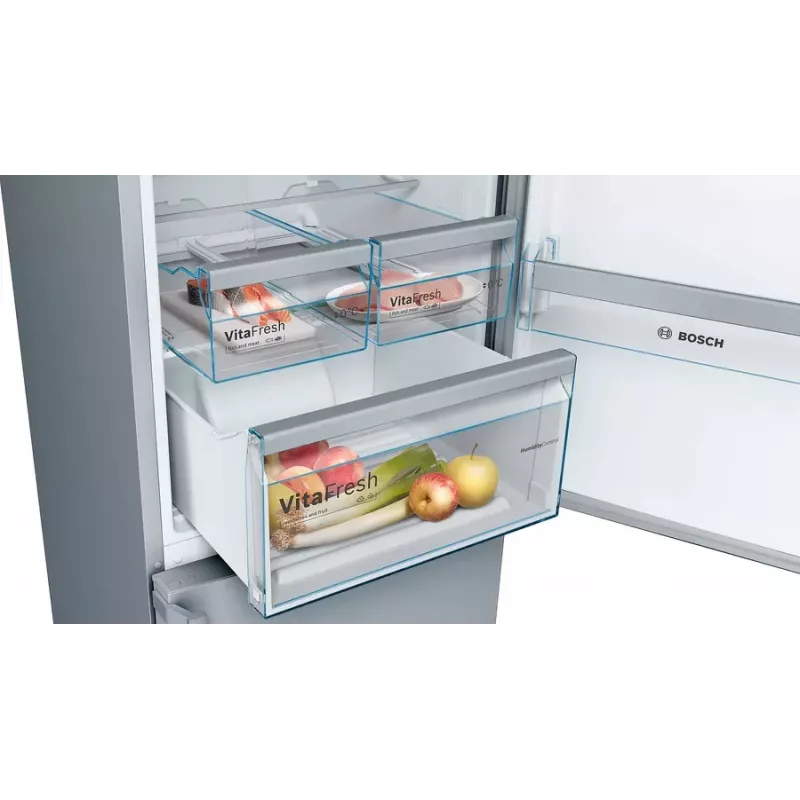 Bosch Serie 4 KGN397IEQ külmik-sügavkülmik Eraldiseisev 368 L Roostevaba teras